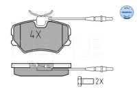Kit de plaquettes de frein, frein à disque MEYLE-ORIGINAL Quality 025 212 0918/W