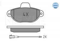 Kit de plaquettes de frein, frein à disque MEYLE-ORIGINAL Quality 025 214 3616