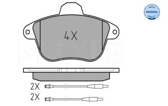 Kit de plaquettes de frein, frein à disque MEYLE-ORIGINAL Quality 025 215 0717/W, Image 2