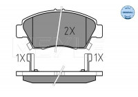 Kit de plaquettes de frein, frein à disque MEYLE-ORIGINAL Quality 025 216 9416/W