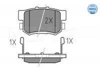 Kit de plaquettes de frein, frein à disque MEYLE-ORIGINAL Quality 025 217 1914/W