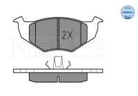 Kit de plaquettes de frein, frein à disque MEYLE-ORIGINAL Quality 025 218 6615