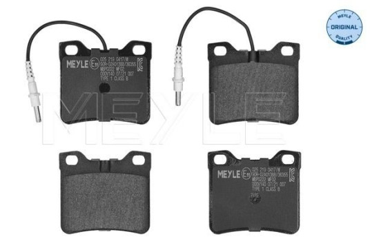 Kit de plaquettes de frein, frein à disque MEYLE-ORIGINAL Quality 025 219 0417/W