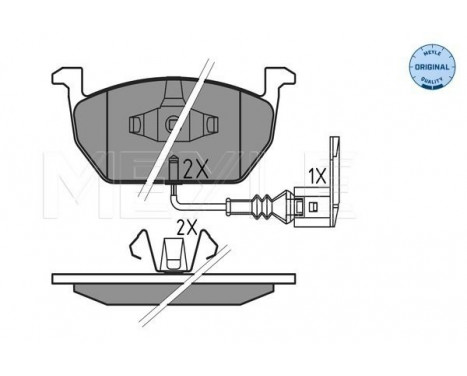 Kit de plaquettes de frein, frein à disque MEYLE-ORIGINAL Quality 025 220 3517