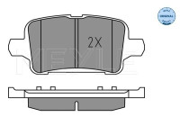 Kit de plaquettes de frein, frein à disque MEYLE-ORIGINAL Quality 025 221 2917
