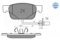 Kit de plaquettes de frein, frein à disque MEYLE-ORIGINAL Quality 025 223 8317