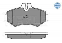 Kit de plaquettes de frein, frein à disque MEYLE-ORIGINAL Quality 025 230 2118
