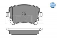 Kit de plaquettes de frein, frein à disque MEYLE-ORIGINAL Quality 025 233 2617
