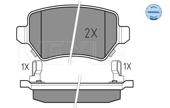 Kit de plaquettes de frein, frein à disque MEYLE-ORIGINAL Quality 025 234 1715/W