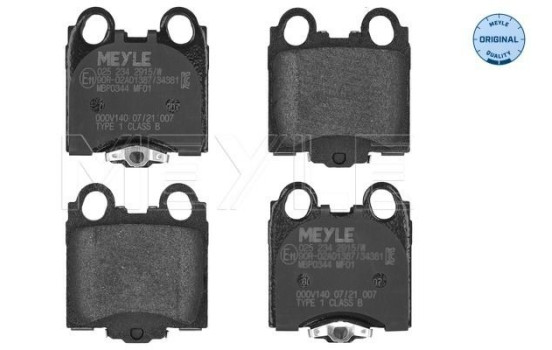 Kit de plaquettes de frein, frein à disque MEYLE-ORIGINAL Quality 025 234 2915/W