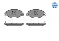 Kit de plaquettes de frein, frein à disque MEYLE-ORIGINAL Quality 025 234 3418/W