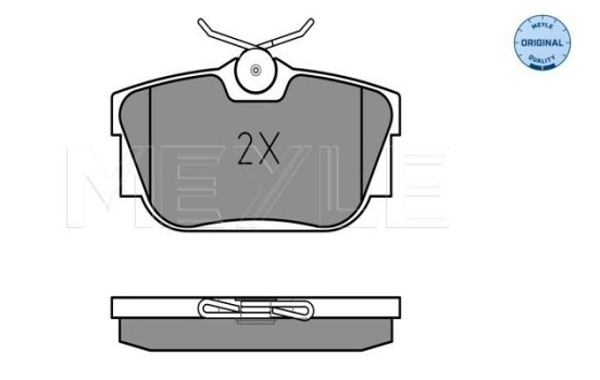 Kit de plaquettes de frein, frein à disque MEYLE-ORIGINAL Quality 025 234 4616/W, Image 2