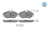 Kit de plaquettes de frein, frein à disque MEYLE-ORIGINAL Quality 025 236 0219/W