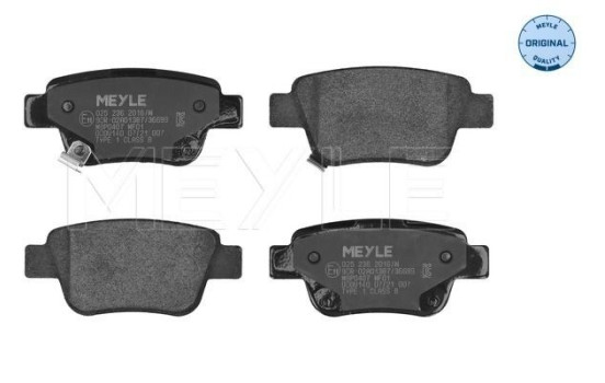 Kit de plaquettes de frein, frein à disque MEYLE-ORIGINAL Quality 025 236 2016/W, Image 3