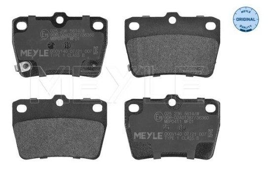 Kit de plaquettes de frein, frein à disque MEYLE-ORIGINAL Quality 025 236 5614/W