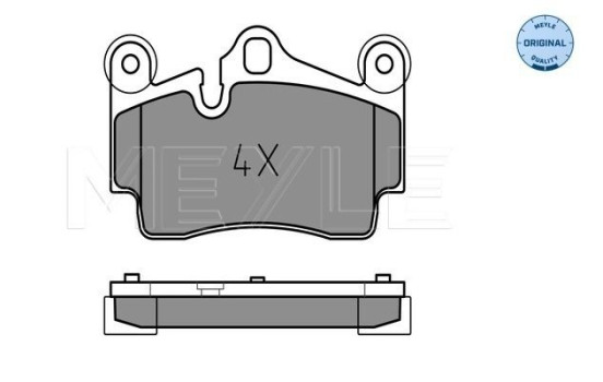 Kit de plaquettes de frein, frein à disque MEYLE-ORIGINAL Quality 025 236 9417