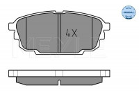 Kit de plaquettes de frein, frein à disque MEYLE-ORIGINAL Quality 025 236 9713