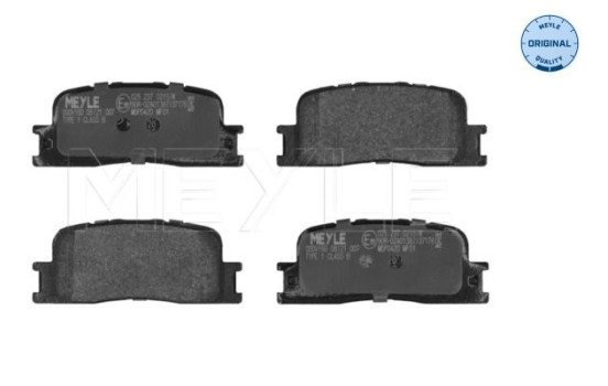 Kit de plaquettes de frein, frein à disque MEYLE-ORIGINAL Quality 025 237 0215/W