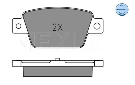 Kit de plaquettes de frein, frein à disque MEYLE-ORIGINAL Quality 025 237 1418, Image 2