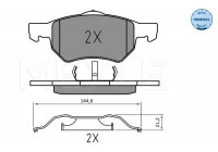 Kit de plaquettes de frein, frein à disque MEYLE-ORIGINAL Quality 025 238 0718