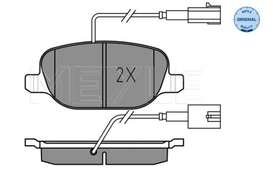 Kit de plaquettes de frein, frein à disque MEYLE-ORIGINAL Quality 025 238 1118