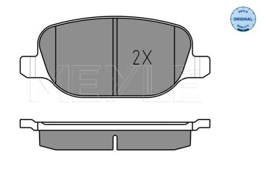 Kit de plaquettes de frein, frein à disque MEYLE-ORIGINAL Quality 025 238 1118, Image 2