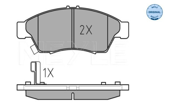Kit de plaquettes de frein, frein à disque MEYLE-ORIGINAL Quality 025 238 1716/W, Image 2