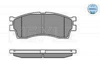 Kit de plaquettes de frein, frein à disque MEYLE-ORIGINAL Quality 025 238 7316/W