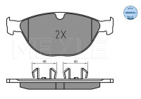 Kit de plaquettes de frein, frein à disque MEYLE-ORIGINAL Quality 025 238 9518