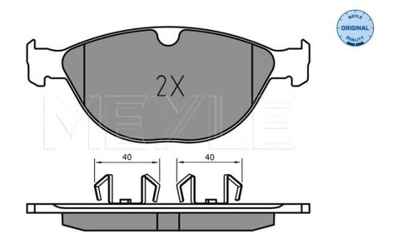 Kit de plaquettes de frein, frein à disque MEYLE-ORIGINAL Quality 025 238 9518