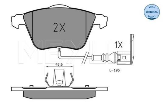 Kit de plaquettes de frein, frein à disque MEYLE-ORIGINAL Quality 025 240 2120