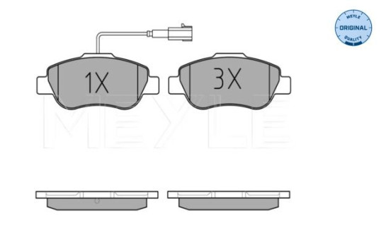 Kit de plaquettes de frein, frein à disque MEYLE-ORIGINAL Quality 025 240 7218, Image 2