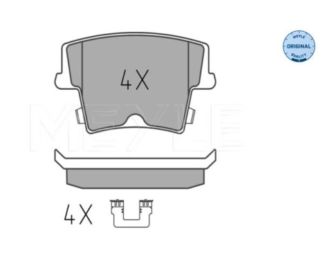 Kit de plaquettes de frein, frein à disque MEYLE-ORIGINAL Quality 025 241 6318, Image 2