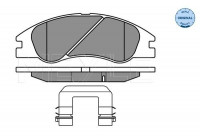 Kit de plaquettes de frein, frein à disque MEYLE-ORIGINAL Quality 025 242 1817/W