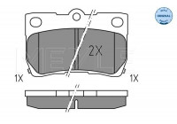 Kit de plaquettes de frein, frein à disque MEYLE-ORIGINAL Quality 025 243 2317