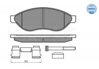 Kit de plaquettes de frein, frein à disque MEYLE-ORIGINAL Quality 025 244 6819/W2