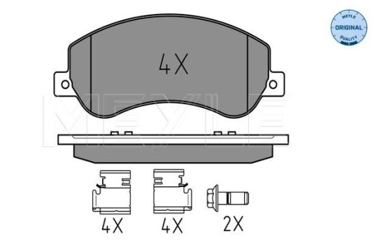 Kit de plaquettes de frein, frein à disque MEYLE-ORIGINAL Quality 025 244 8418