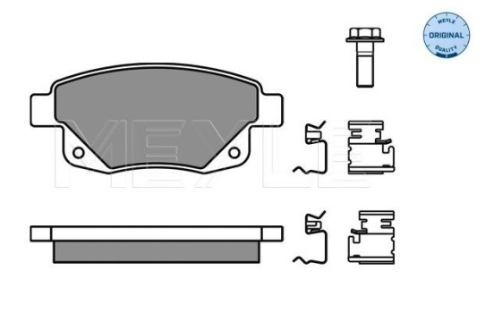 Kit de plaquettes de frein, frein à disque MEYLE-ORIGINAL Quality 025 244 8617/W