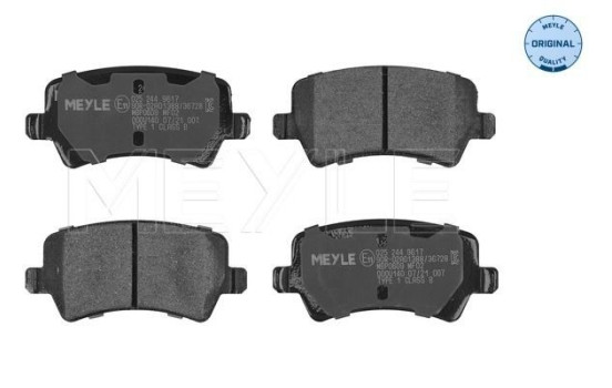 Kit de plaquettes de frein, frein à disque MEYLE-ORIGINAL Quality 025 244 9617, Image 2