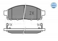Kit de plaquettes de frein, frein à disque MEYLE-ORIGINAL Quality 025 245 2916/W