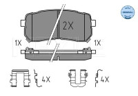 Kit de plaquettes de frein, frein à disque MEYLE-ORIGINAL Quality 025 245 5915/W