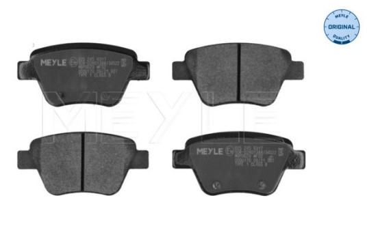 Kit de plaquettes de frein, frein à disque MEYLE-ORIGINAL Quality 025 245 6317, Image 2