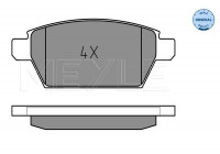Kit de plaquettes de frein, frein à disque MEYLE-ORIGINAL Quality 025 245 8114