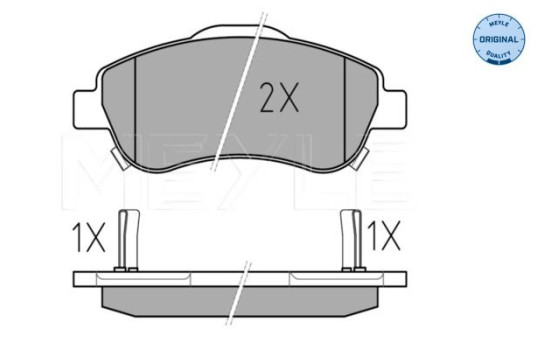 Kit de plaquettes de frein, frein à disque MEYLE-ORIGINAL Quality 025 246 3819/W, Image 2