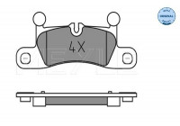 Kit de plaquettes de frein, frein à disque MEYLE-ORIGINAL Quality 025 247 2116
