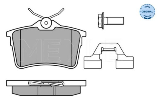 Kit de plaquettes de frein, frein à disque MEYLE-ORIGINAL Quality 025 247 6516/W, Image 2