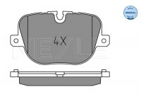 Kit de plaquettes de frein, frein à disque MEYLE-ORIGINAL Quality 025 250 8517