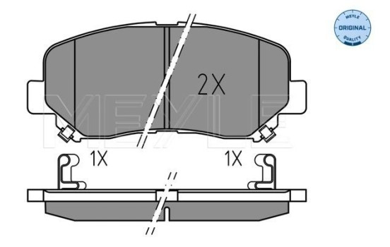 Kit de plaquettes de frein, frein à disque MEYLE-ORIGINAL Quality 025 255 6416