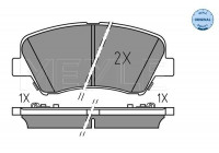 Kit de plaquettes de frein, frein à disque MEYLE-ORIGINAL Quality 025 256 9218