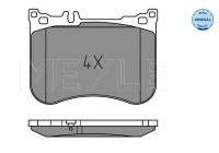 Kit de plaquettes de frein, frein à disque MEYLE-ORIGINAL Quality 025 257 0617